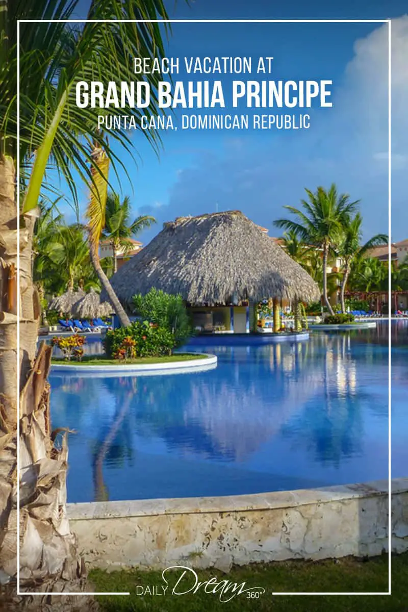 The Grand Bahia Principe Punta Cana is a popular all-inclusive resort in the Dominican Republic. Its sprawling grounds with beautiful pools, and vast beach area make it the perfect spot for a beach vacation. | #PuntaCana #DominicanRepublic #Resort #Hotel #Caribbean #BeachVacation #Beach |