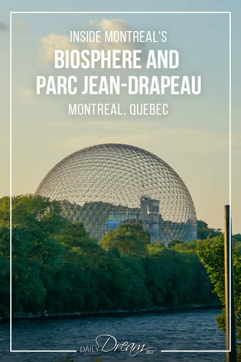 Montreal's Biosphere and Parc Jean-Drapeau great way to spend a beautiful summer's day. Short subway ride to the island filled with bike and walking trails. | #Montreal #Biosphere #Museum #Park |
