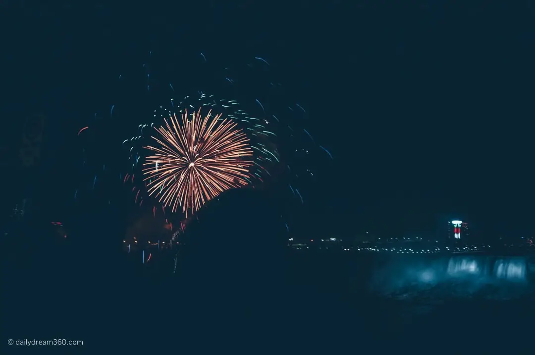 Fireworks over Niagara Falls