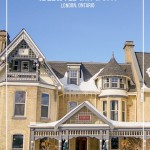 The Idlewyld Inn London Ontario under blue sky in winter.