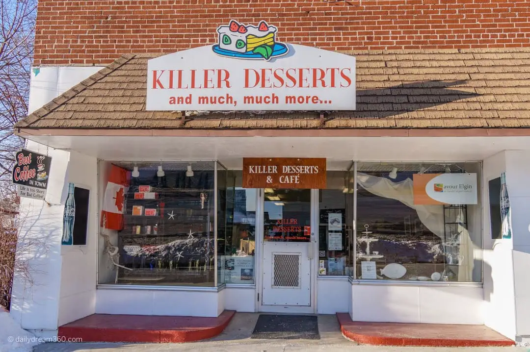 Killer Desserts storefront in Port Stanley Ontario