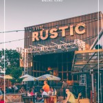 The backyard at the Rustic in Dallas Texas