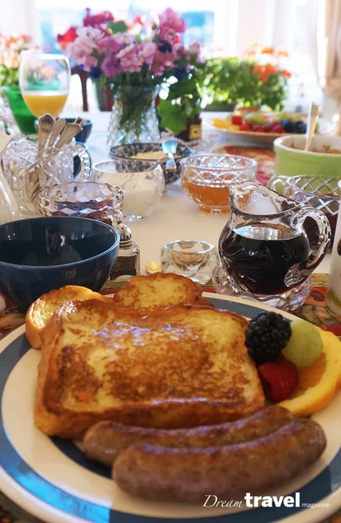 Breakfast is served at Deakins Bed and Breakfast in Ontario's Highlands