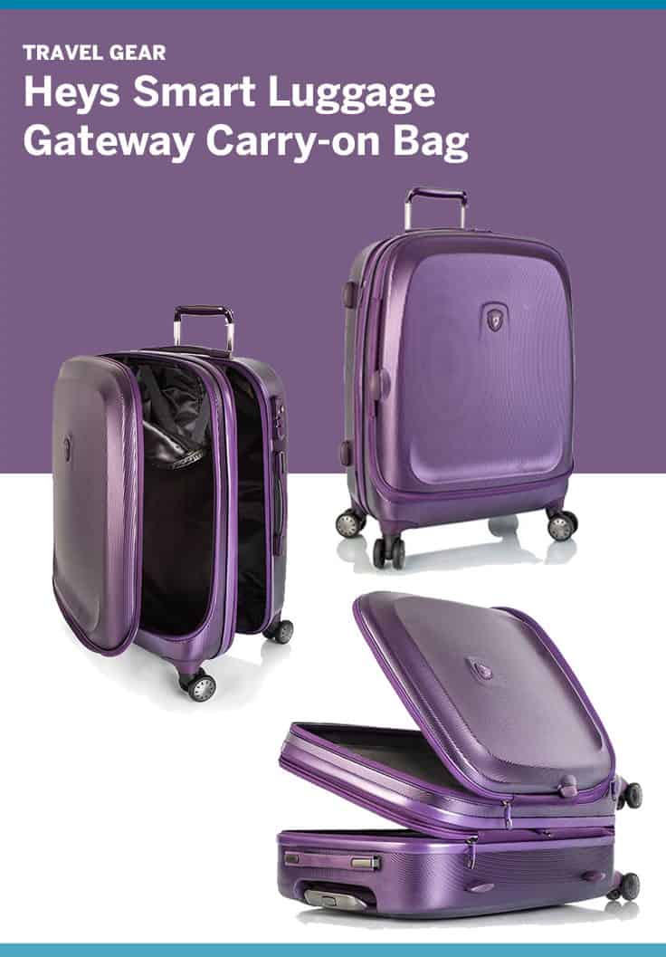 Review of Heys Smart Luggage Gateway Carry On Bag.