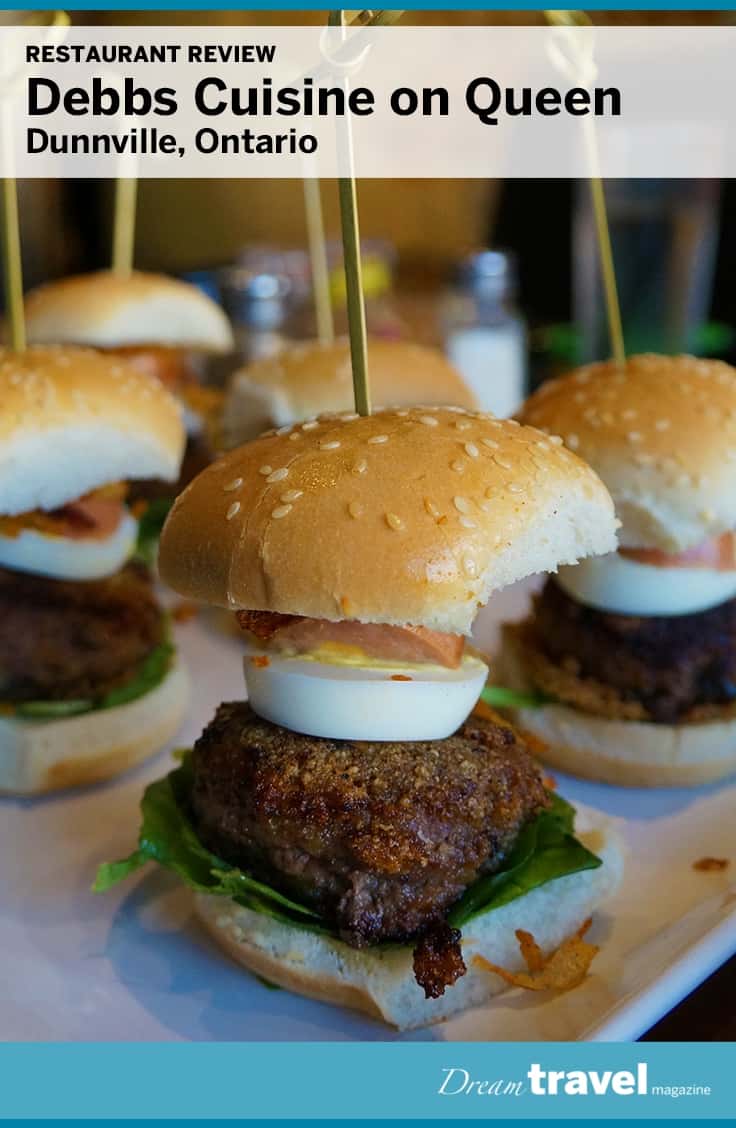 We got a sampling of Debbs Cuisine on Queen's Dinner menu in Dunnville Ontario and I can't wait to go back!
