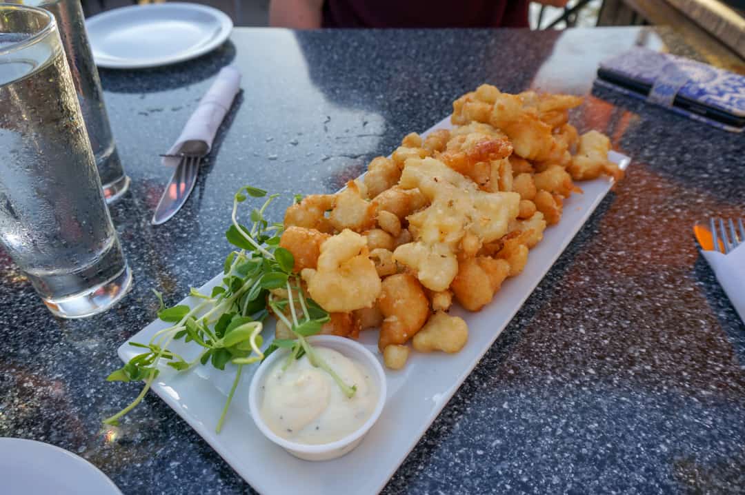 Appetizer: Tempura Local Goat Cheese Curds & Lemon Garlic Aioli