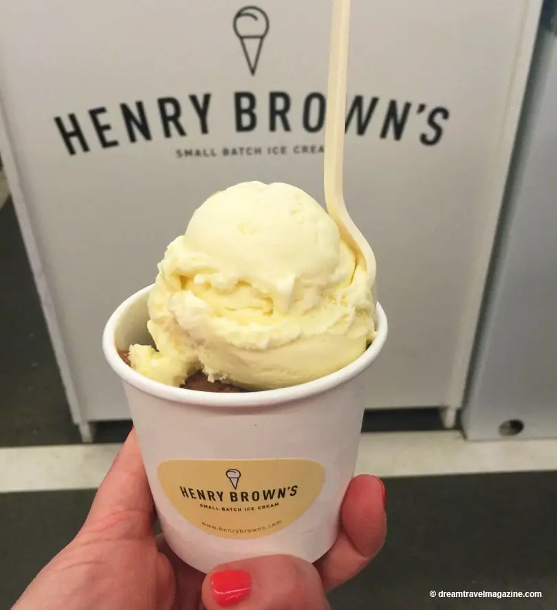 Small batch ice cream at henry Brown's in hamilton ontario
