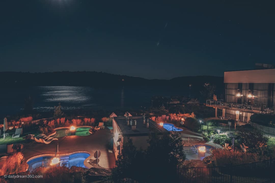 Spa at night Esterel-Resort-Laurentians-Quebec