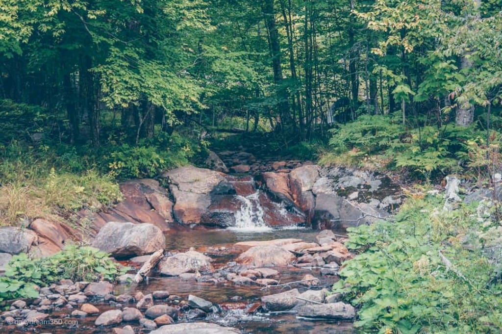 Waterfall on Trail in Tremblant resort