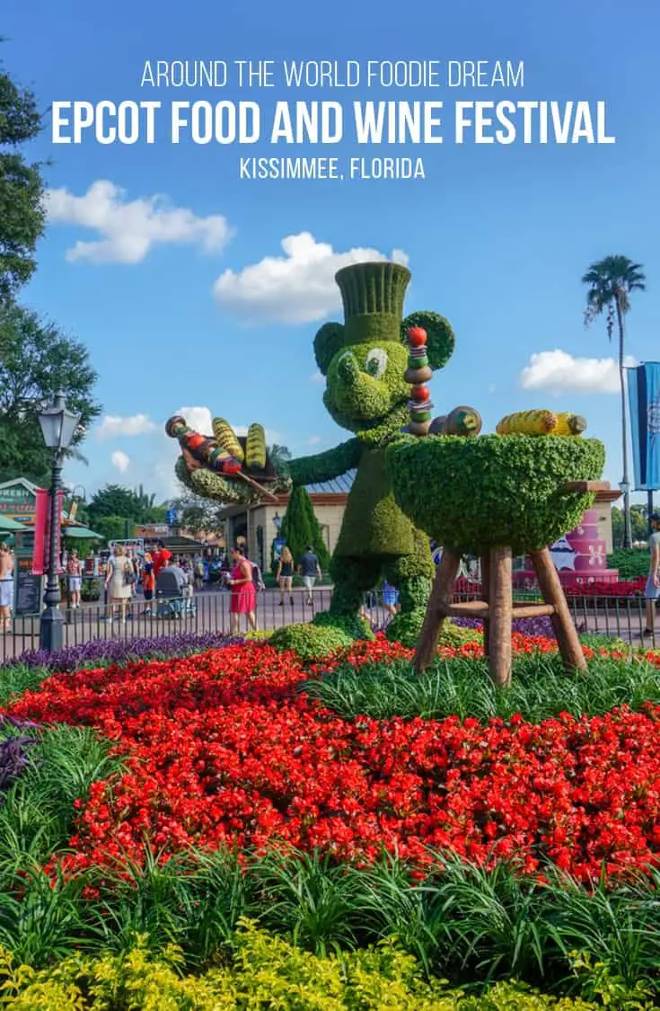Each year Epcot's Food & Wine Festival allows visitors to eat and drink their way around the world. The park becomes a foodie paradise featuring dishes from around the world, wine seminars, musical acts and more. | #Epcot #Disney #foodfestival #FoodandWine #Kissimmee #Florida |