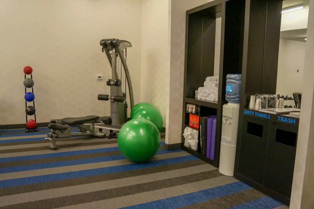 Fitness room at Aloft Houston downtown hotel