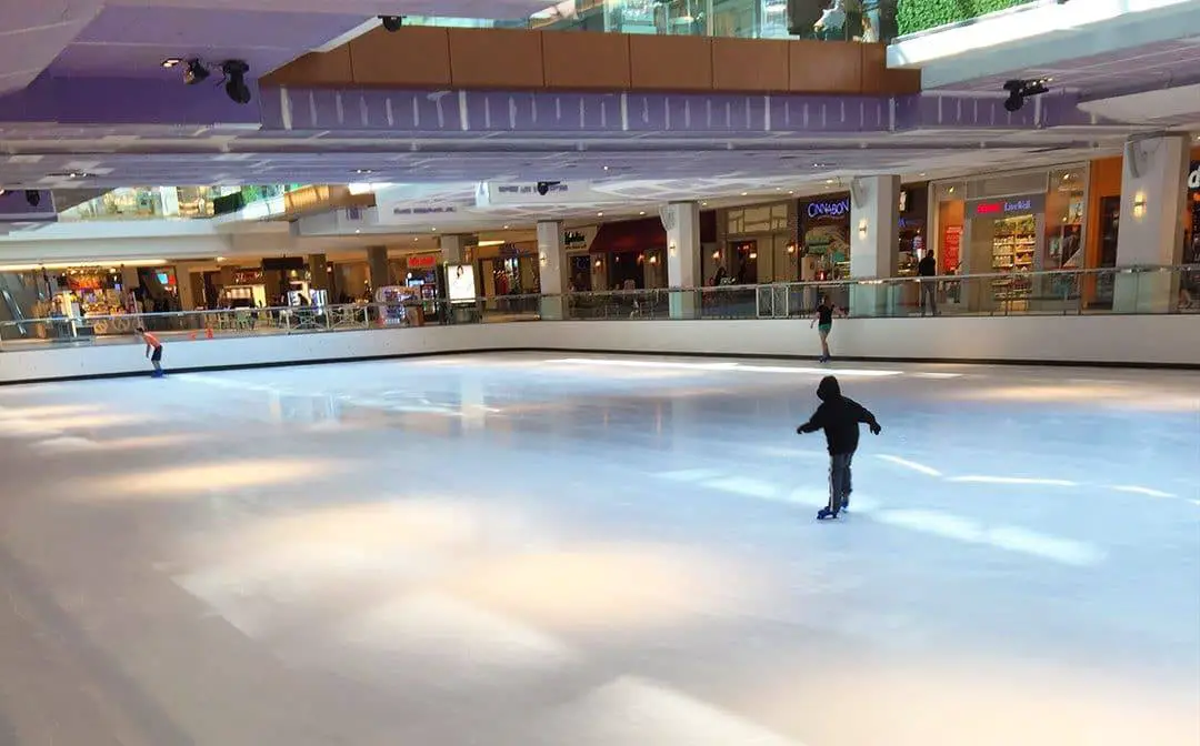 Ice Rink inside Galleria Mall Downtown Houston Texas