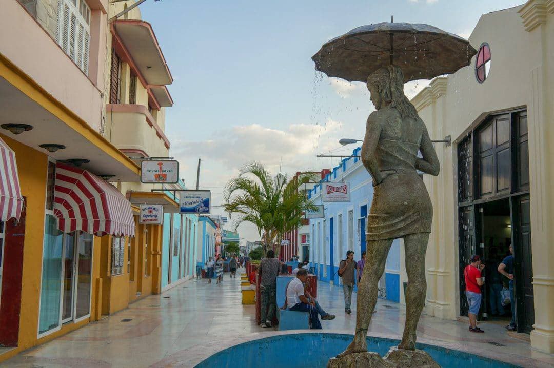 Pedestrian walkway Cuba Excursion Downtown Holguin Cuba