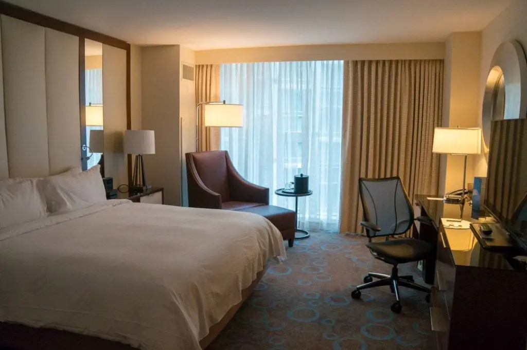 Attending a conference in Washington? We have the best hotel in the city for conference goers. The Marriott Marquis is located right next door and aside from business travel amenities, its location makes it the ideal hotel for business travel to Washington DC. | Hotel Review | Washington | DC | Business Travel | USA |