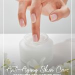 woman putting finger in jar of cream with text Vichy Neovadiol Line Up of Anti-Aging Skincare Products For Mature Skin