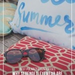 Serengeti Eyewear Andrea Model sitting on pillow in sun