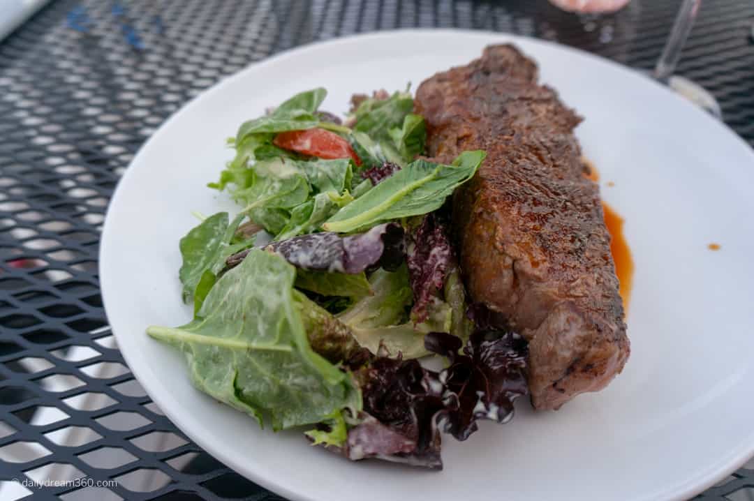 Steak and Salad Farmer's Creekside Tavern & Inn