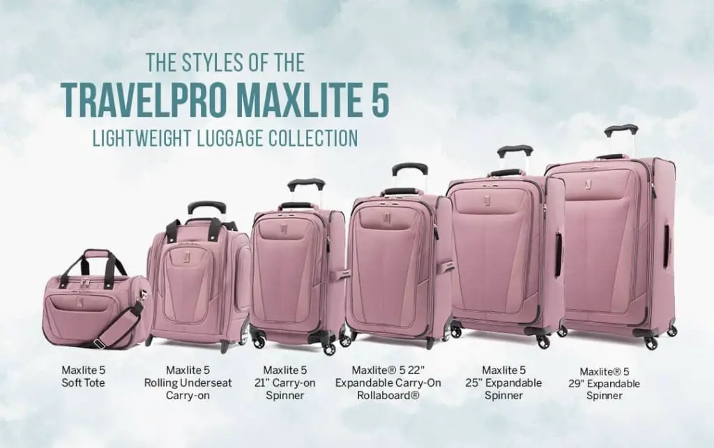 The Styles of the Travelpro Maxlite 5 Lightweight Luggage Collection