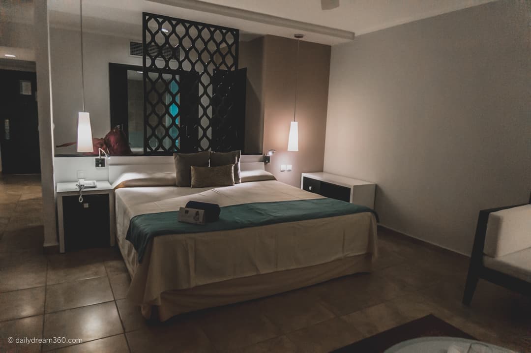 Junior suite room with kin bed at Iberostar Playa Pillar Cayo Coco Cuba