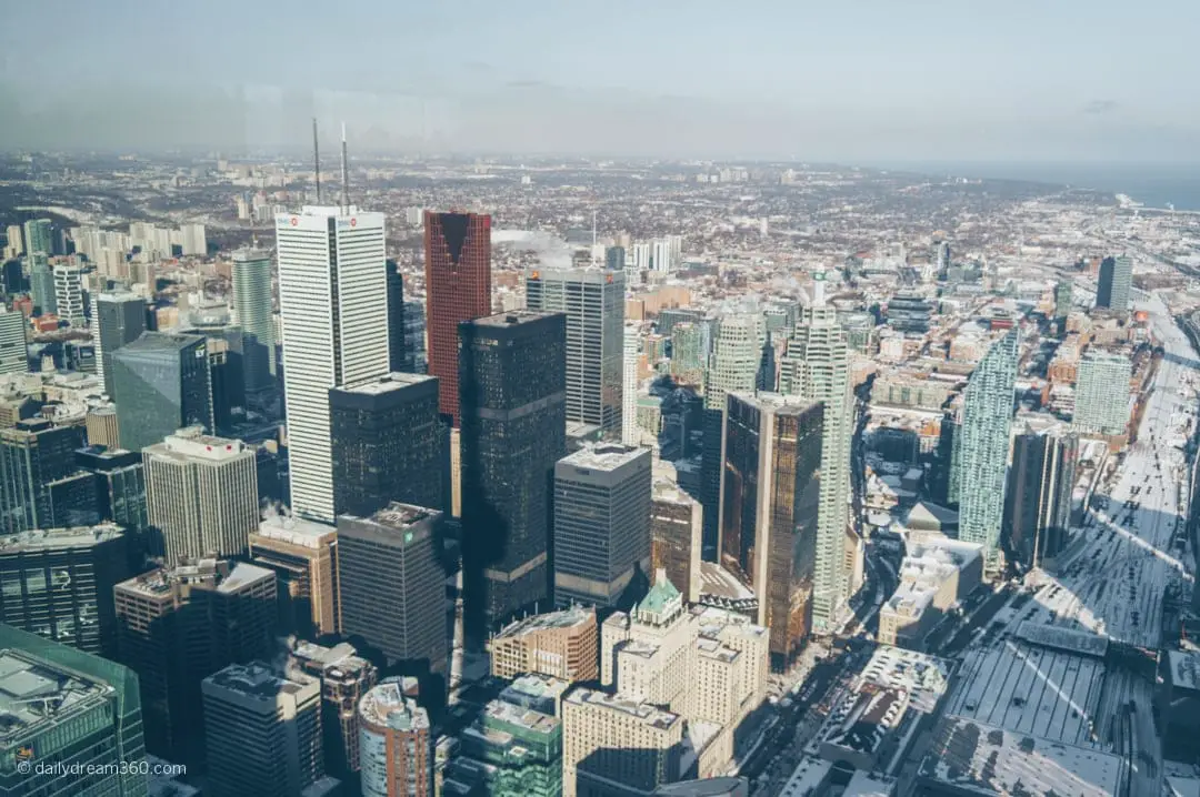 Toronto skyline as viewed from CN Tower