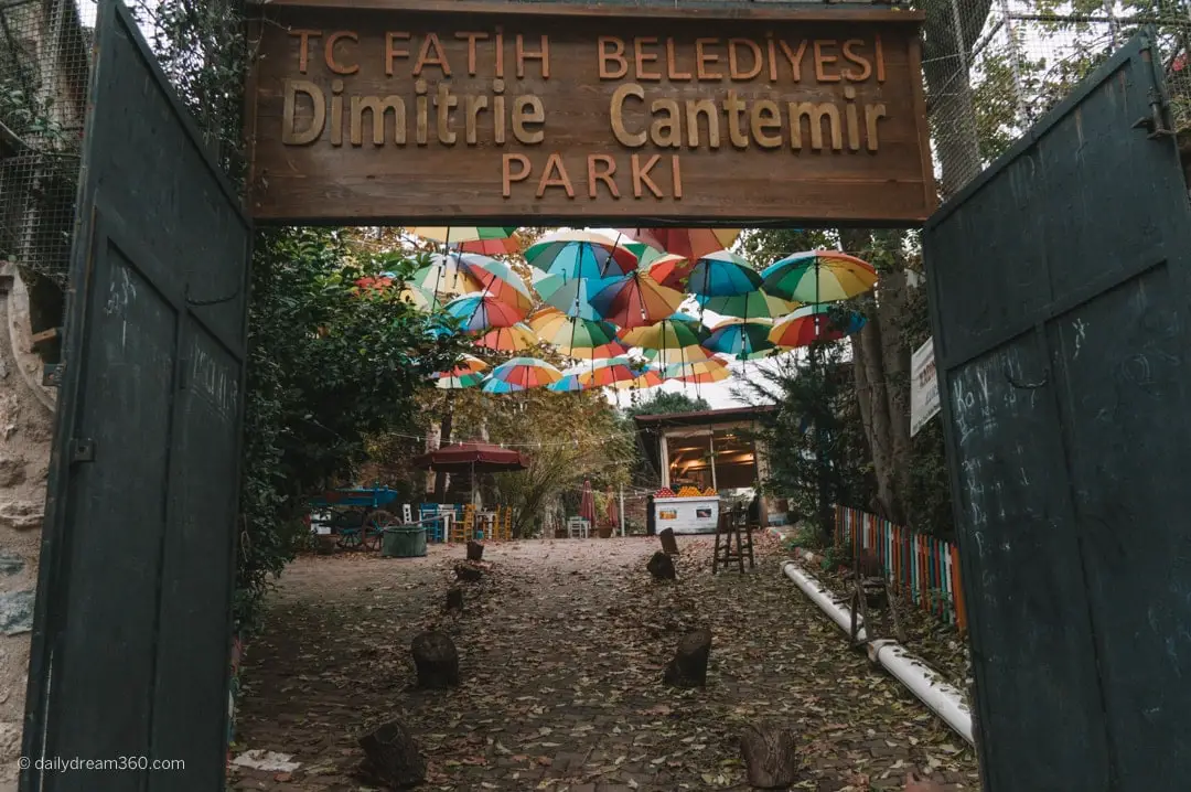 Park entrance in Balat Neighbourhood Istanbul