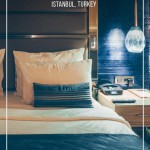 Pillows on bed next to nightstand in room at Crowne Plaza Florya Istanbul Turkey
