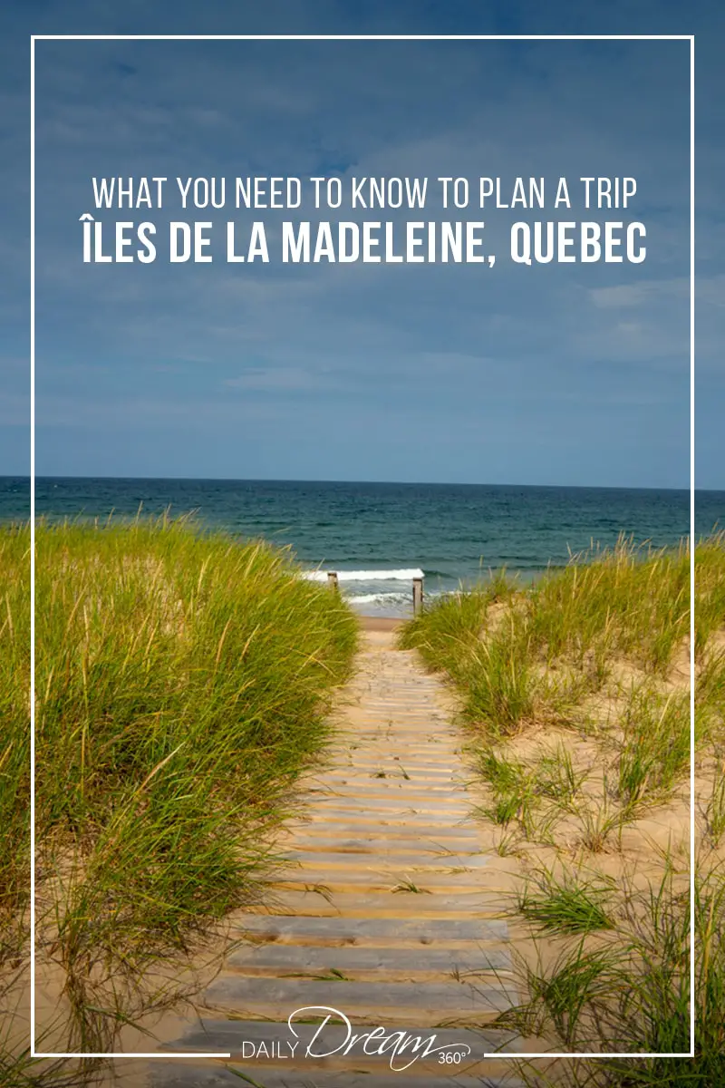 Pathway to beach on Iles de la Madeleine Quebec