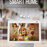 Amazon Echo on kitchen counter and text: Best Gifts for a Smart Home