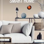 Living room with smart home devices and text: Best Gifts for a Smart Home