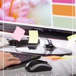 Computer desktop with creative background and text How to Make Your Blog Stand Out from the Rest Visually