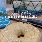 Bagel with basket behind and text How to Make Weight Watchers 2-Ingredient Dough for Bagels