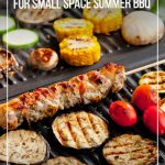 Food on grill with text Best Indoor Grills for Your Small Space Summer BBQ