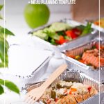 Food storage containers with text overlay Easy Low Carb Meal Planning for Beginners + Meal Planning Template