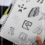 Logo options of brand board colour scheme with text How to Create a Brand Board for Your Blog or Business + Free Template (pinnable image)