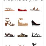 Shoes on white background with pin text Hottest Summer Styles Most Comfortable Shoes and Sandals for Summer