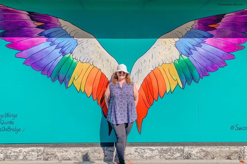 Life is not Perfect Sharon's Notes Sharon standing in front of Angel wings