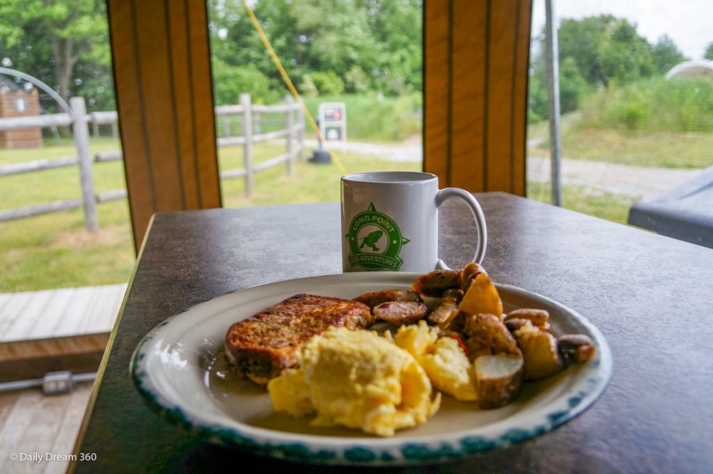 Breakfast at Long Point Eco Adventures