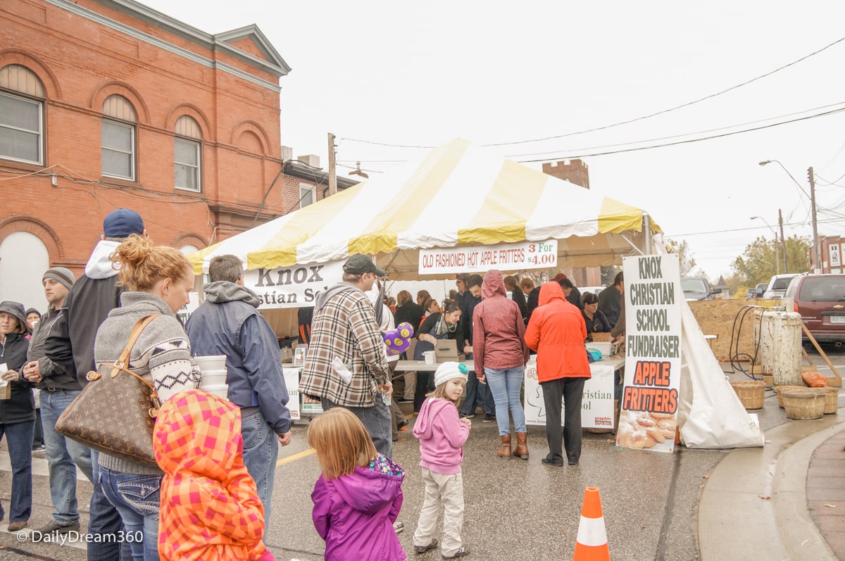 Community apple fritter bake at Bowmanville Applefest