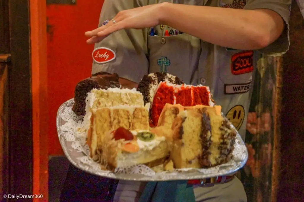 huge cake slices at Bubble Room Captiva Florida