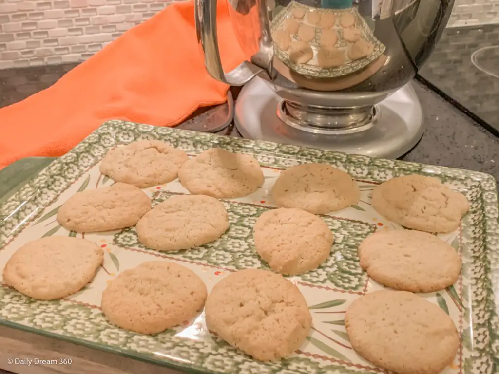 Low carb sugar cookies on baking sheet