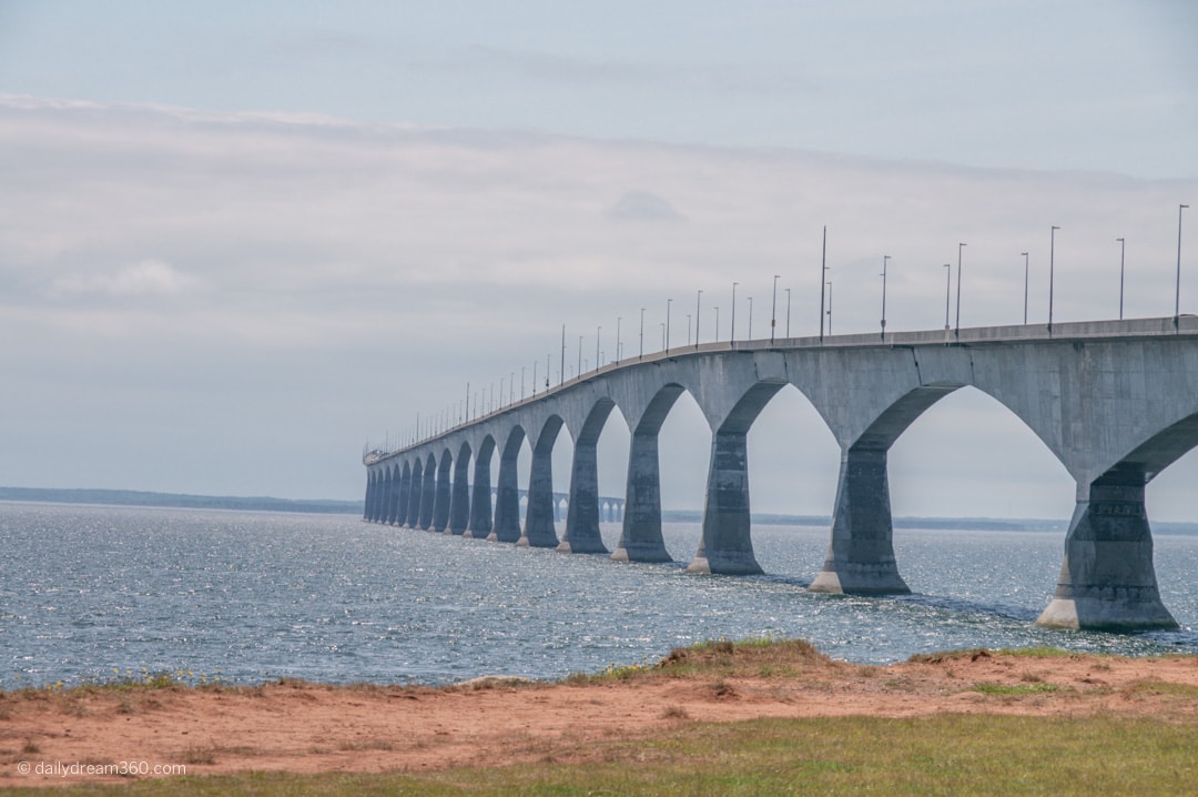 Confederation Bridge shoreline in Prince Edward Island