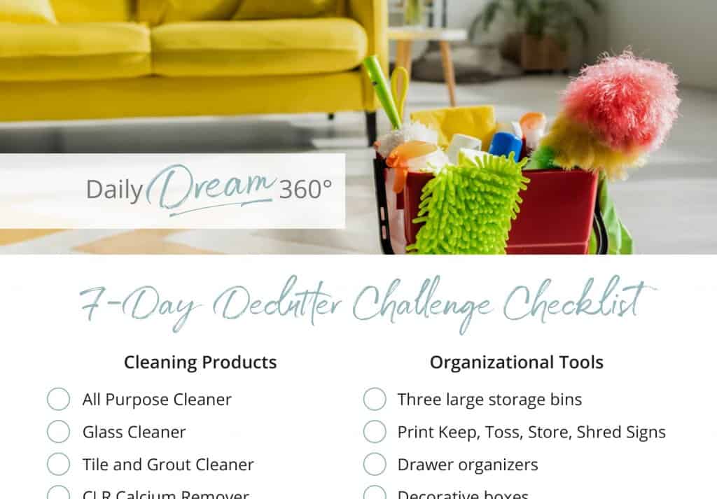 7-day declutter checklist download