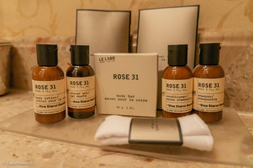 rose 31 Toiletries at Fairmont Chateau Frontenac