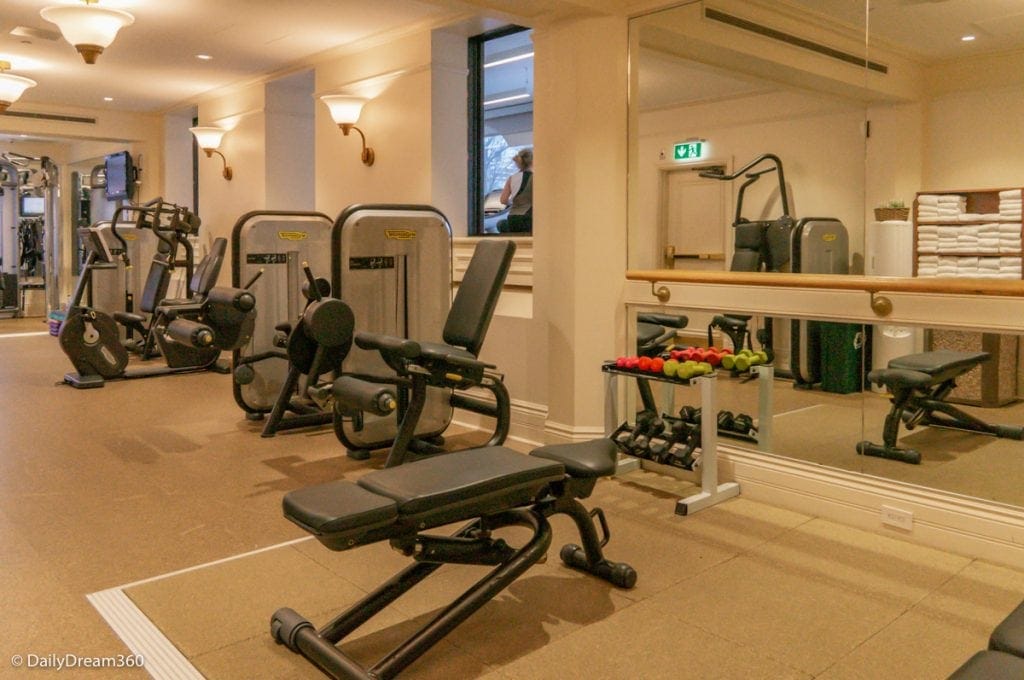 Fitness room at Fairmont Chateau Frontenac