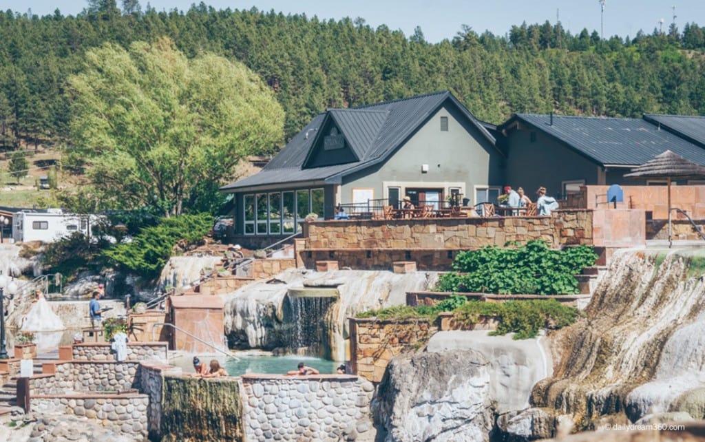 Bath house and mineral pools in Pagosa Springs Colorado