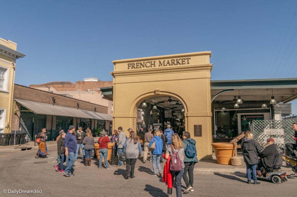 Entrance into one of the pavilions of the French Market New Orleans