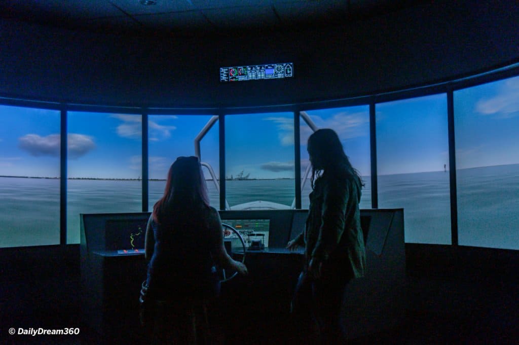 Cargo ship simulator at Gulf Quest National Maritime Museum Mobile Alabama