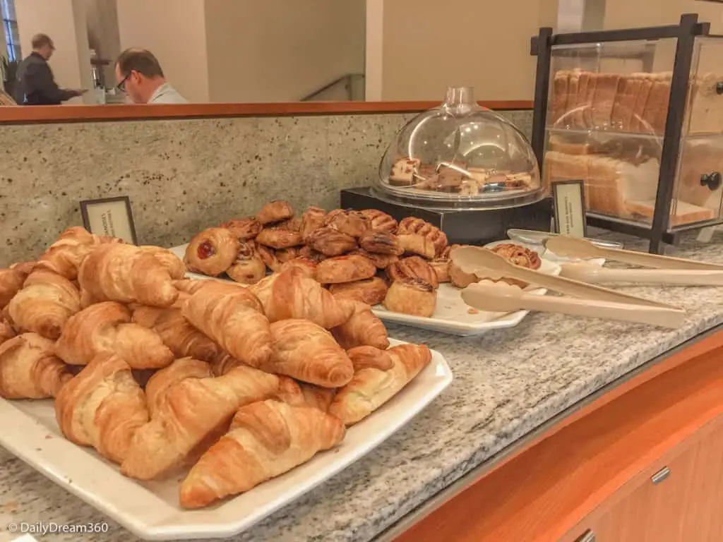 breakfast buffet at Hilton Quebec City