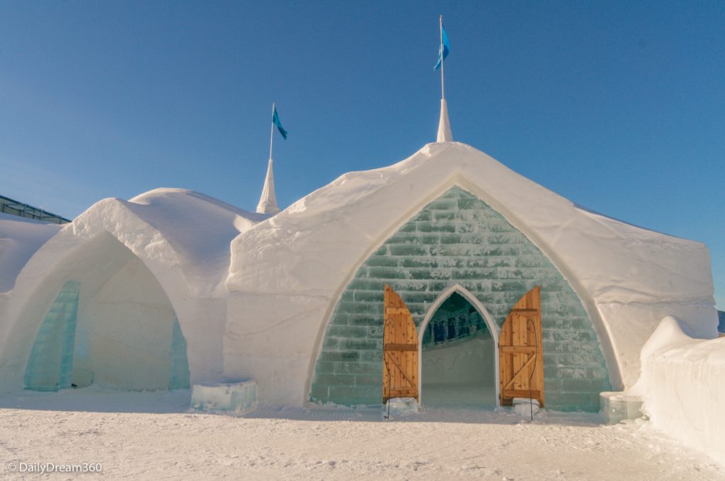 Entrance to Quebec City Ice Hotel