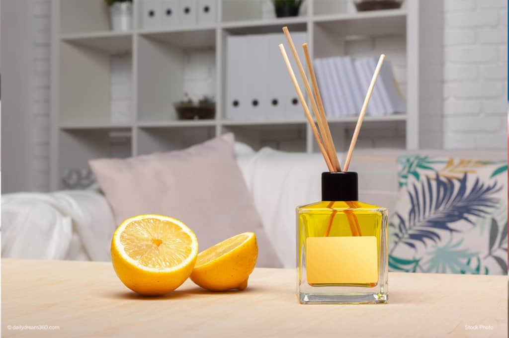 scented diffuser in living room